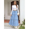 image:imagePOPYOUNG Maxi Skirts for Women Long Flowy Skirt Summer Boho DressesLight Blue Floral