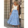 image:imagePOPYOUNG Maxi Skirts for Women Long Flowy Skirt Summer Boho DressesLight Blue Floral
