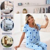 image:imagePOPYOUNG Pajama Sets for Women 2 piece Lounge Summer Capri Comfy SleepwearBlack