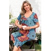 image:imagePOPYOUNG Pajamas for Women Set 2 Piece Summer Lounge Capri Pj SleepwearFl Mixed Blue