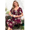 image:imagePOPYOUNG Pajamas for Women Set 2 Piece Summer Lounge Capri Pj SleepwearFloral Wine