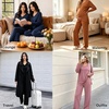 image:imagePOPYOUNG Womens Pajama Sets 2 Piece Lounge Set Sleepwear with PocketsNavy Blue