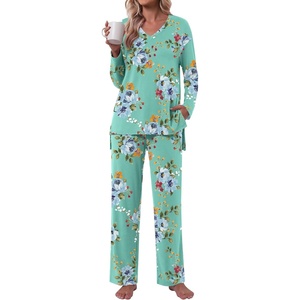 image:imagePOPYOUNG Womens Pajama Sets 2 Piece Lounge Set Sleepwear with PocketsMint Green