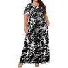 image:imagePOPYOUNG Womens Plus Size Maxi Dress Curvy Long Summer Outfits L5XLWhite Bellflower Black