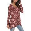 image:imagePOPYOUNG Women Tunic Top Wear with Leggings Casual OutfitsPlum Blossomred