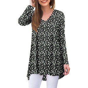 image:imagePOPYOUNG Women Tunic Top Wear with Leggings Casual OutfitsWhite Daisyblack